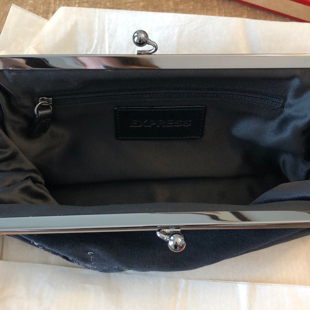 Black Velvet Clutch from Express - Picture 3 of 7